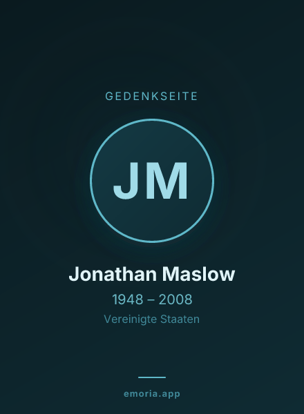 Gedenkportrait von Jonathan Maslow