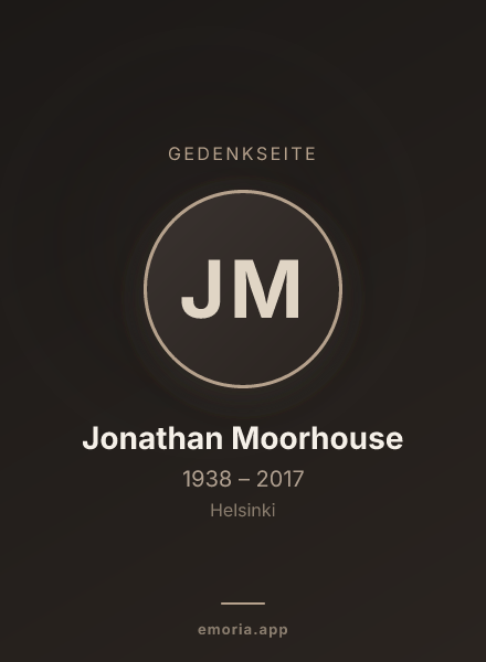 Gedenkportrait von Jonathan Moorhouse