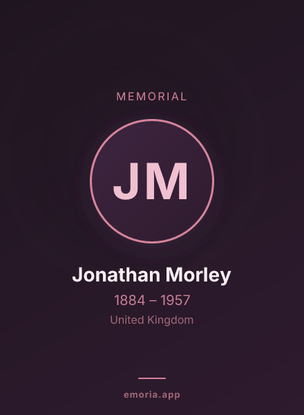 Memorial portrait of Jonathan Morley