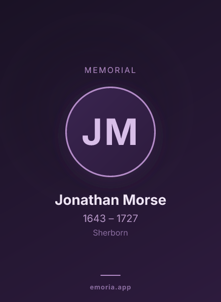 Memorial portrait of Jonathan Morse