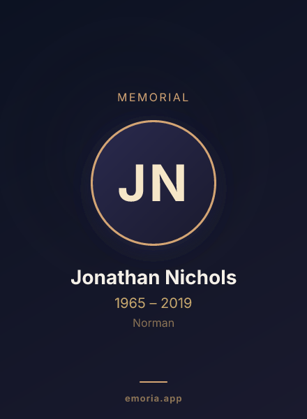 Memorial portrait of Jonathan Nichols