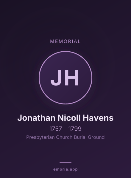 Memorial portrait of Jonathan Nicoll Havens