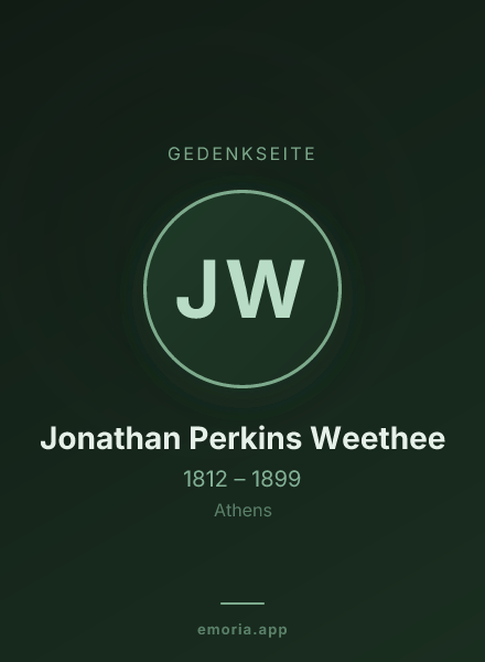 Gedenkportrait von Jonathan Perkins Weethee