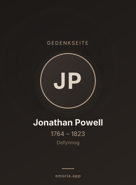Gedenkportrait von Jonathan Powell