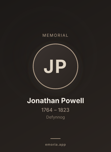 Memorial portrait of Jonathan Powell