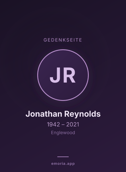 Gedenkportrait von Jonathan Reynolds