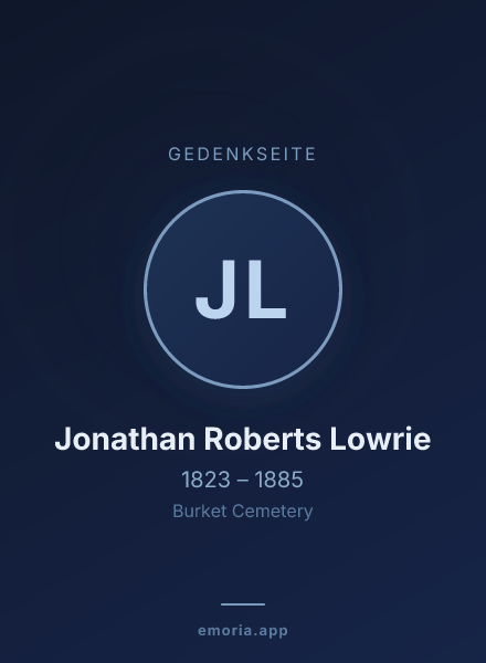 Gedenkportrait von Jonathan Roberts Lowrie