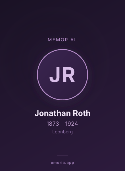 Memorial portrait of Jonathan Roth