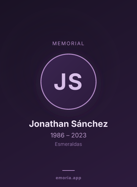 Memorial portrait of Jonathan Sánchez