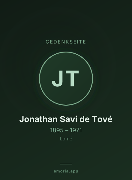 Gedenkportrait von Jonathan Savi de Tové