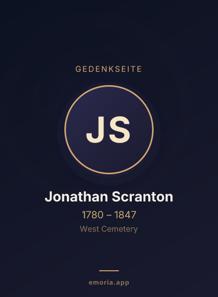 Gedenkportrait von Jonathan Scranton