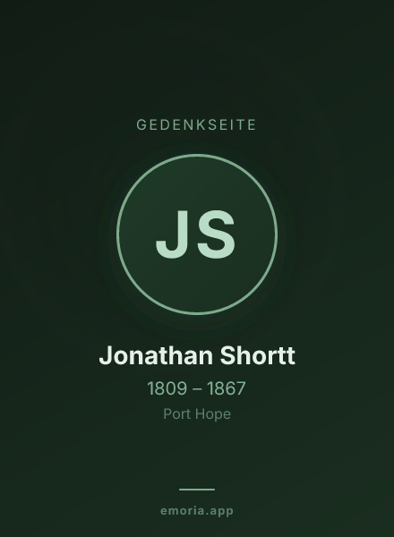 Gedenkportrait von Jonathan Shortt