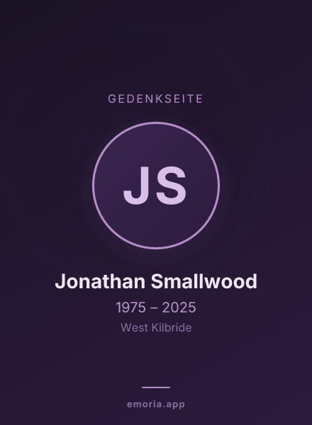 Gedenkportrait von Jonathan Smallwood