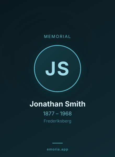 Memorial portrait of Jonathan Smith