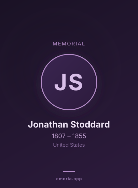 Memorial portrait of Jonathan Stoddard