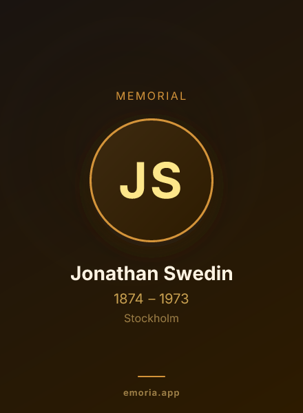 Memorial portrait of Jonathan Swedin