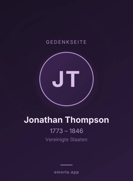 Gedenkportrait von Jonathan Thompson