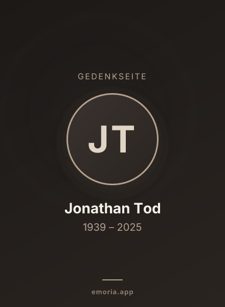Gedenkportrait von Jonathan Tod