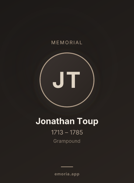 Memorial portrait of Jonathan Toup
