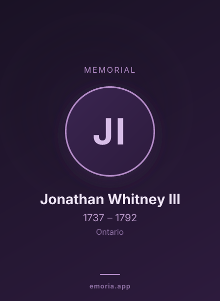 Memorial portrait of Jonathan Whitney III