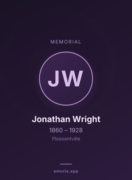 Memorial portrait of Jonathan Wright