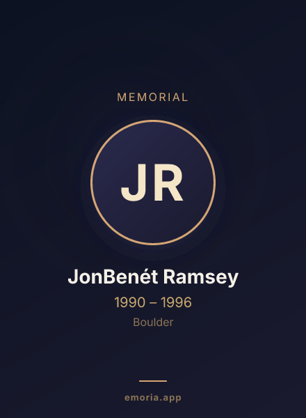 Memorial portrait of JonBenét Ramsey