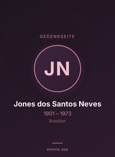 Gedenkportrait von Jones dos Santos Neves