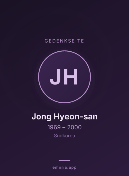 Gedenkportrait von Jong Hyeon-san