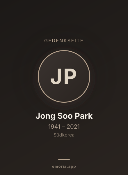 Gedenkportrait von Jong Soo Park