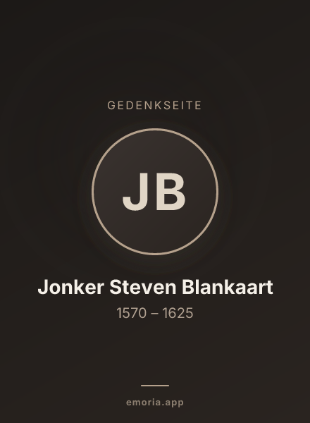Gedenkportrait von Jonker Steven Blankaart
