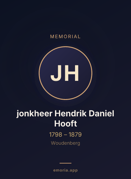 Memorial portrait of jonkheer Hendrik Daniel Hooft