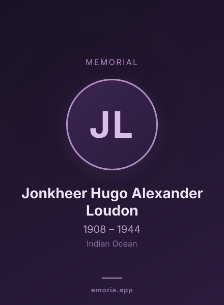 Memorial portrait of Jonkheer Hugo Alexander Loudon