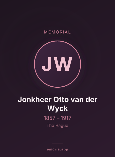 Memorial portrait of Jonkheer Otto van der Wyck