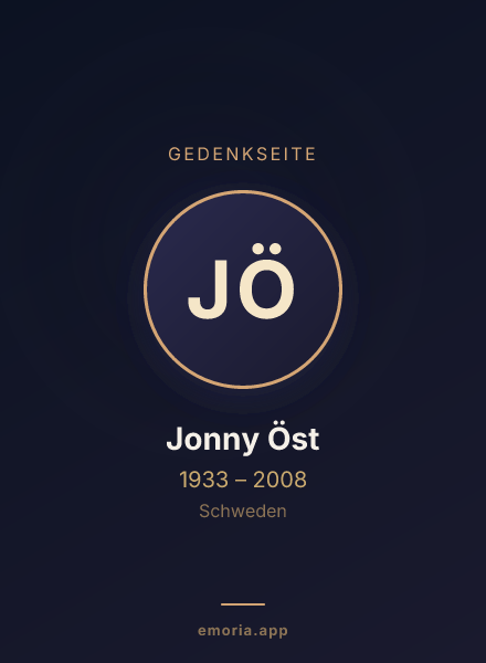 Gedenkportrait von Jonny Öst