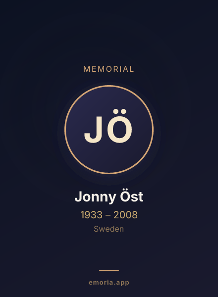 Memorial portrait of Jonny Öst