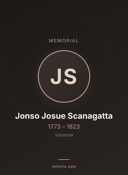 Memorial portrait of Jonso Josue Scanagatta