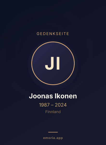 Gedenkportrait von Joonas Ikonen