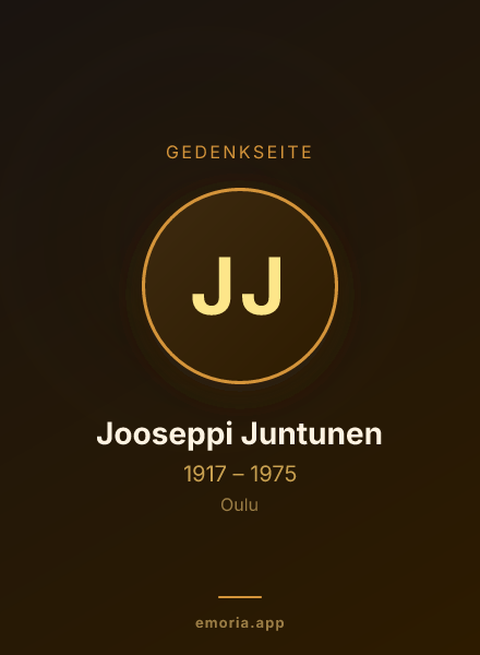 Gedenkportrait von Jooseppi Juntunen