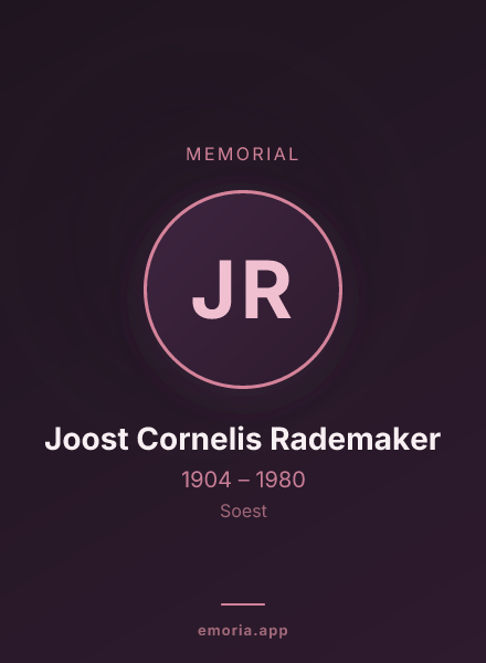 Memorial portrait of Joost Cornelis Rademaker