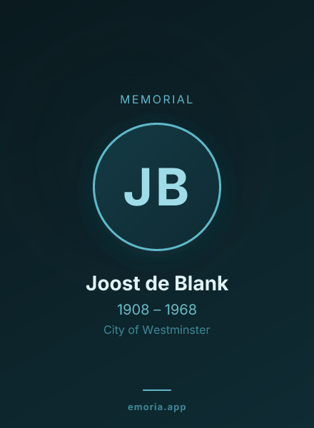 Memorial portrait of Joost de Blank