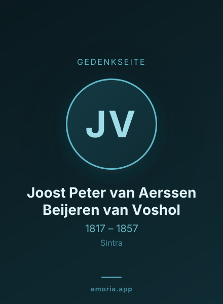 Gedenkportrait von Joost Peter van Aerssen Beijeren van Voshol
