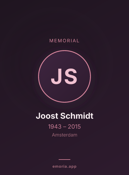 Memorial portrait of Joost Schmidt