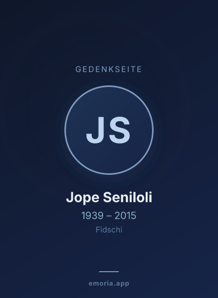 Gedenkportrait von Jope Seniloli