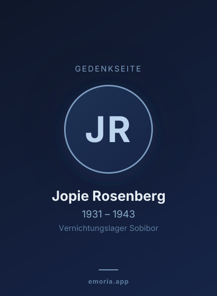 Gedenkportrait von Jopie Rosenberg