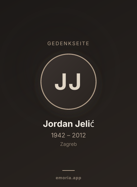 Gedenkportrait von Jordan Jelić