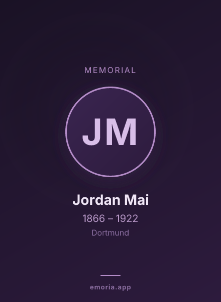 Memorial portrait of Jordan Mai