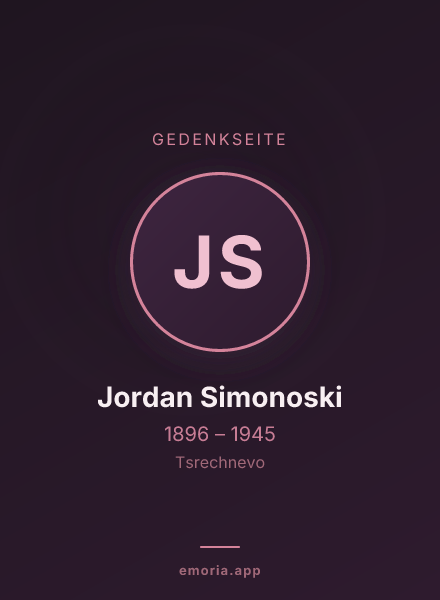 Gedenkportrait von Jordan Simonoski