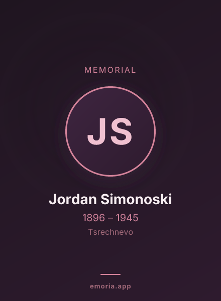 Memorial portrait of Jordan Simonoski