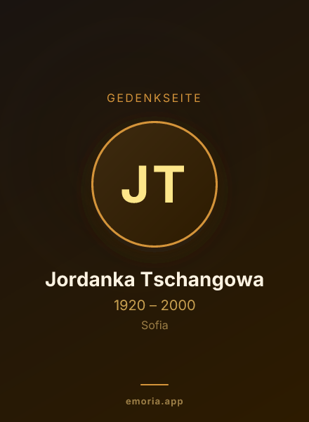 Gedenkportrait von Jordanka Tschangowa