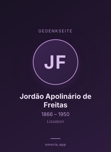 Gedenkportrait von Jordão Apolinário de Freitas